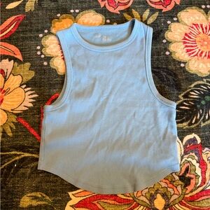 aerie light blue ribbed tank top
